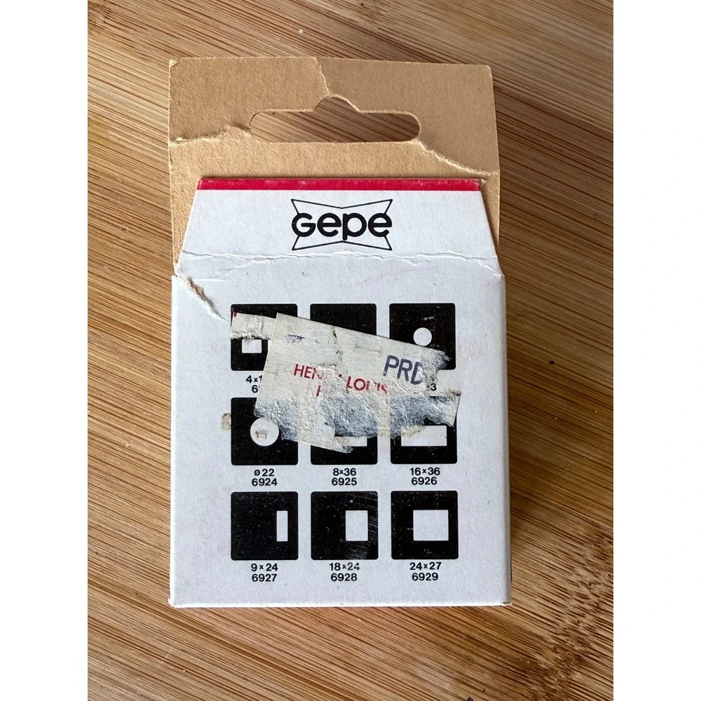Vintage Gepe Multi Image Masks Ø22 35mm Slide‎ Mount Masks 2pc Partial Box